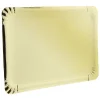 Plateau rectangulaire en carton doré x5