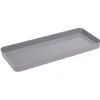 Plateau rectangulaire gris plastique 26x11xH2cm