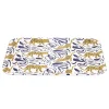 Plateau rectangulaire motif léopard blanc et bleu 27x38cm