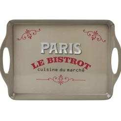 Plateau rectangulaire Paris le bistrot avec poignées < Gifi