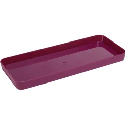 Plateau rectangulaire rouge plastique 26x11xH2cm < Gifi Outlet