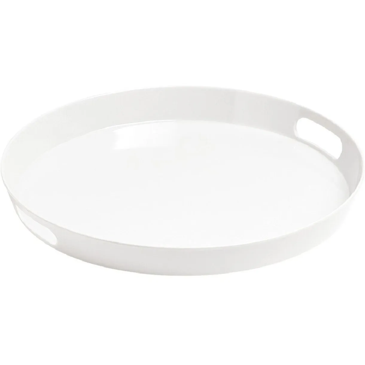 Plateau rond mélamine uni blanc < Gifi Online