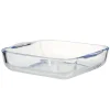 Plat à four carré 1,5L en verre 24x21xH5,5cm