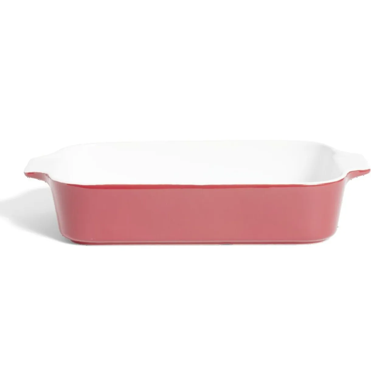 Plat à four en grès blanc et rouge 35,7x20xH6,7cm < Gifi Discount