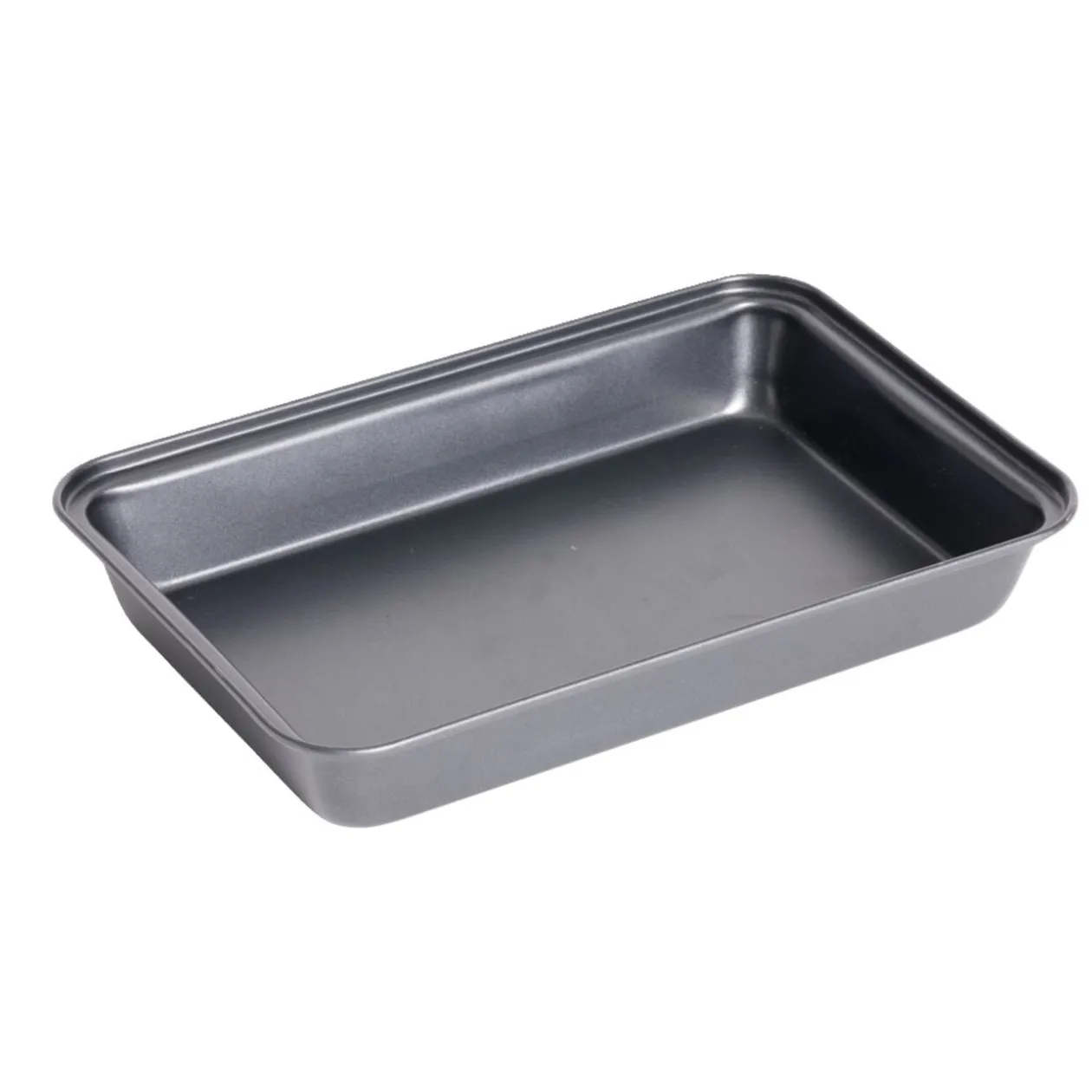 Plat à four en métal noir 30x20xH4,8cm