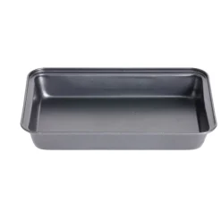 Plat à four en métal noir 30x20xH4,8cm