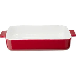 Plat à four rectangulaire céramique contour coloré 32x19,5xH5,5cm (3 modèles) < Gifi Outlet