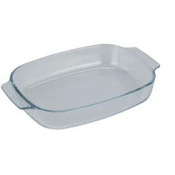 Plat à four rectangulaire x2 verre transparent 2L et 2,7L