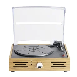 Platine vinyle vintage enceinte bluetooth 2en1 < Gifi Discount