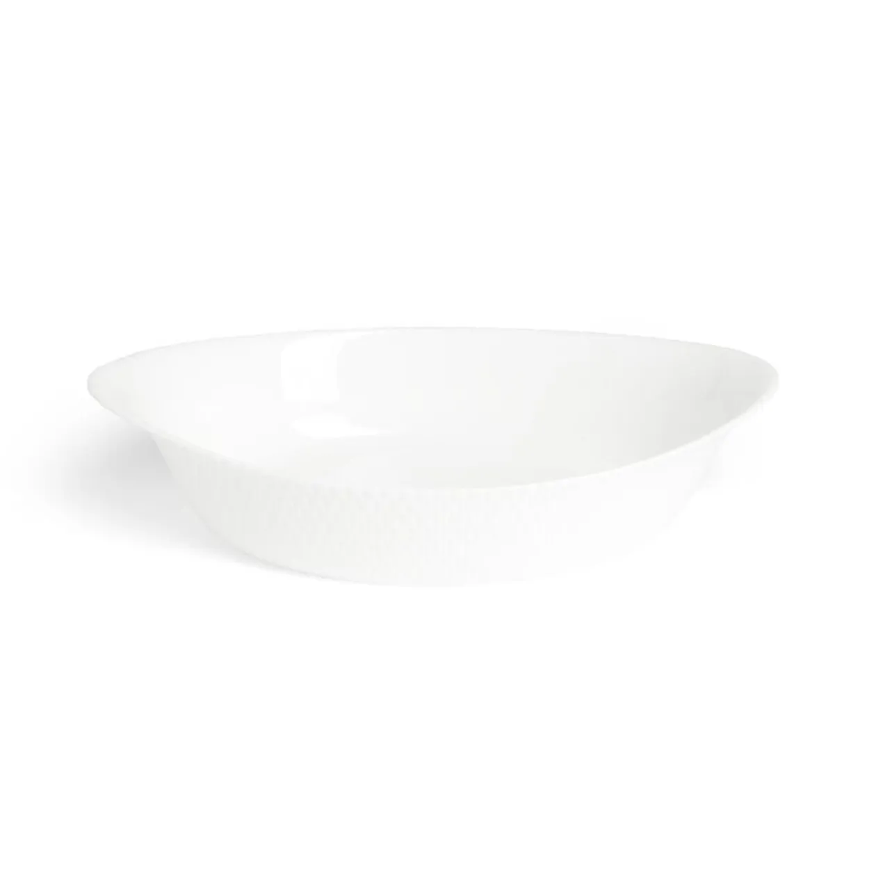 Plat ovale 29x17cm Luminarc blanc avec motifs