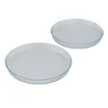 Plat à tarte x2 verre transparent Ø30 et Ø27cm < Gifi New
