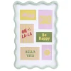 Pêle-mêle bord vague 6 vues plastique 40x60cm (2 modèles blanc ou vert)