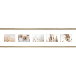 Pêle-mêle 5 vues contour bois 23x96cm (2 modèles) < Gifi Clearance