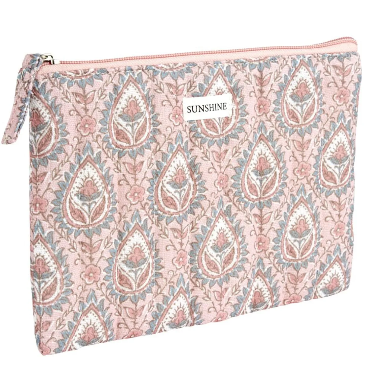 Pochette cosmétique Indie plate polycoton matelassée 23x16cm (2 modèles) < Gifi Hot