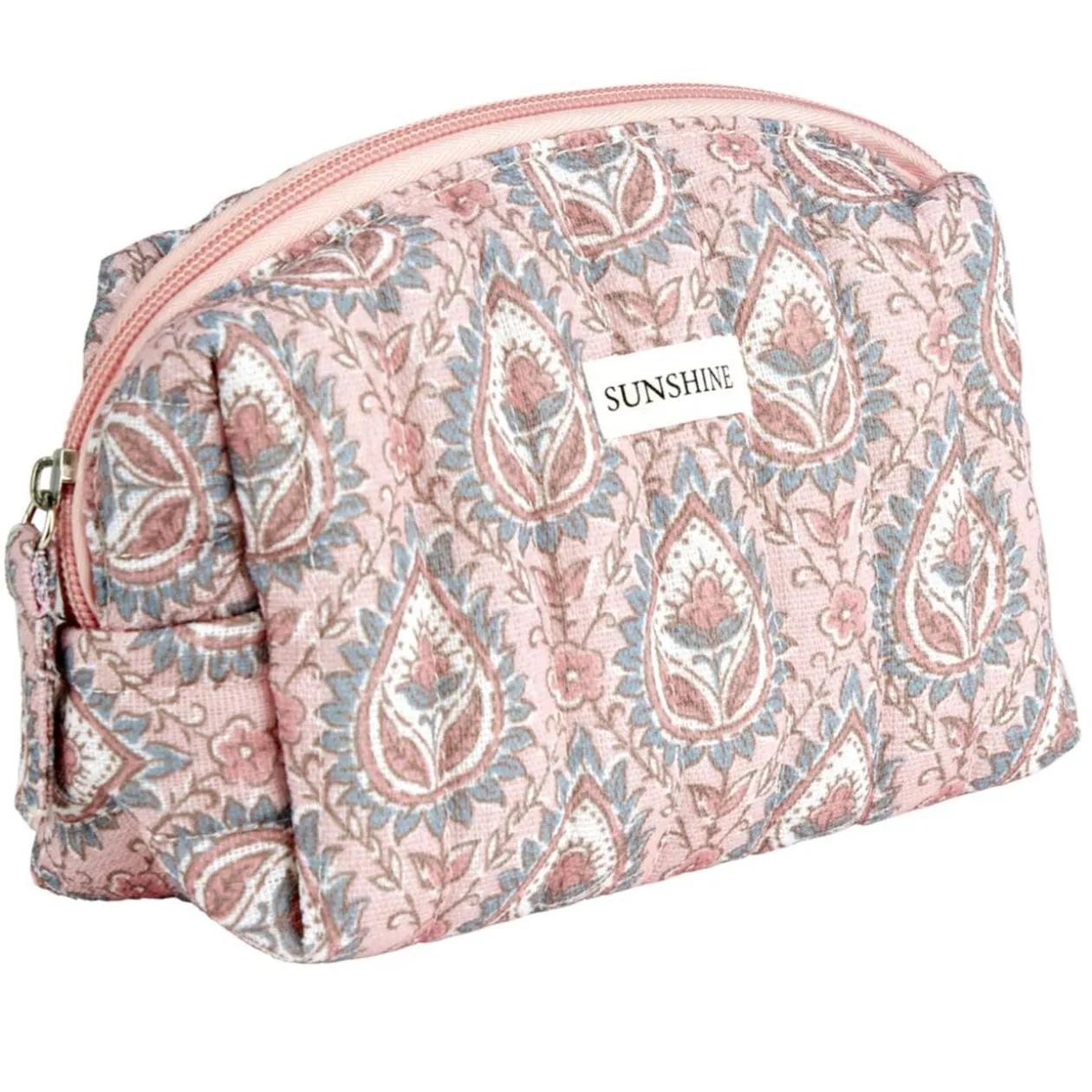Pochette cosmétique Indie polycoton matelassée 19x8x10cm (2 modèles)