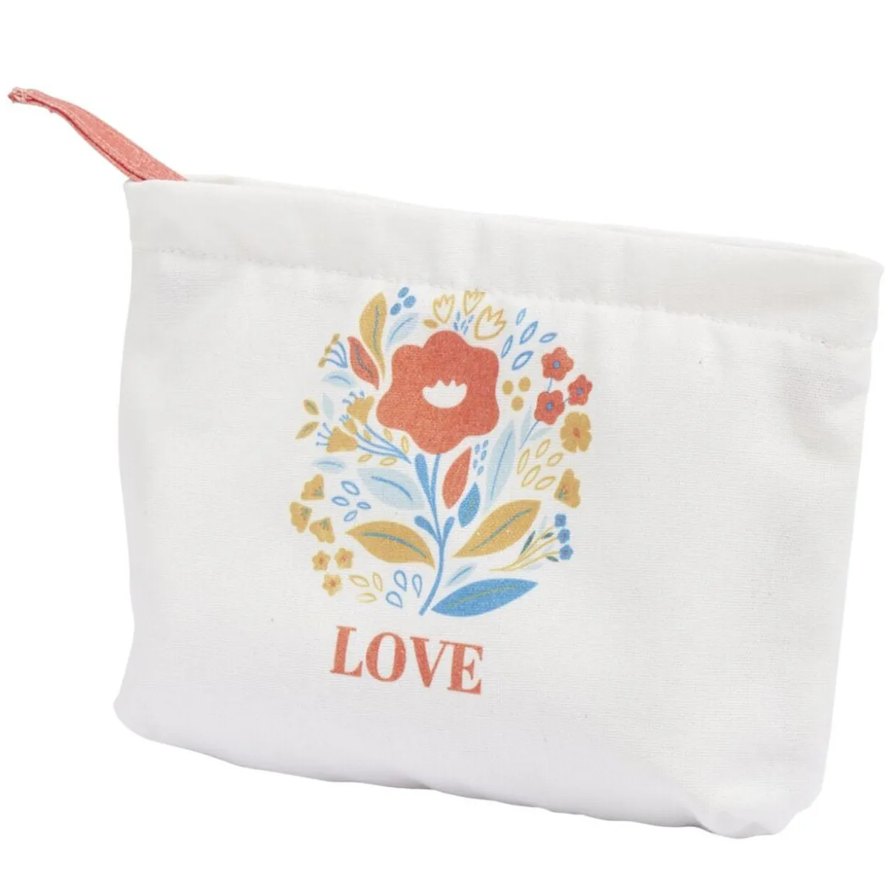 Pochette cosmétique polycoton Love pour maman 17x20cm (4 modèles)
