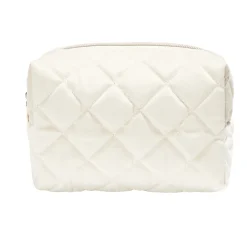 Pochette à cosmétiques en velours beige ou bleu 19x9xH12cm < Gifi