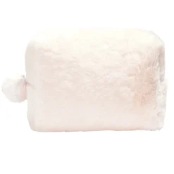 Pochette à cosmétiques fausse fourrure rose ou beige 19x9xH12cm < Gifi Discount