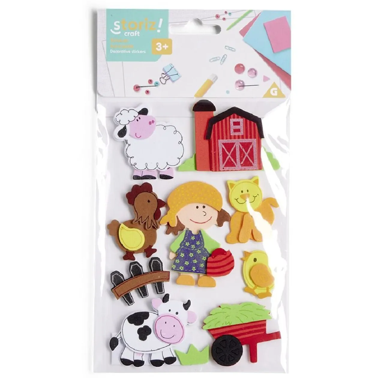 Pochette de stickers thème à la ferme