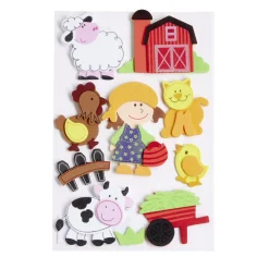 Pochette de stickers thème à la ferme