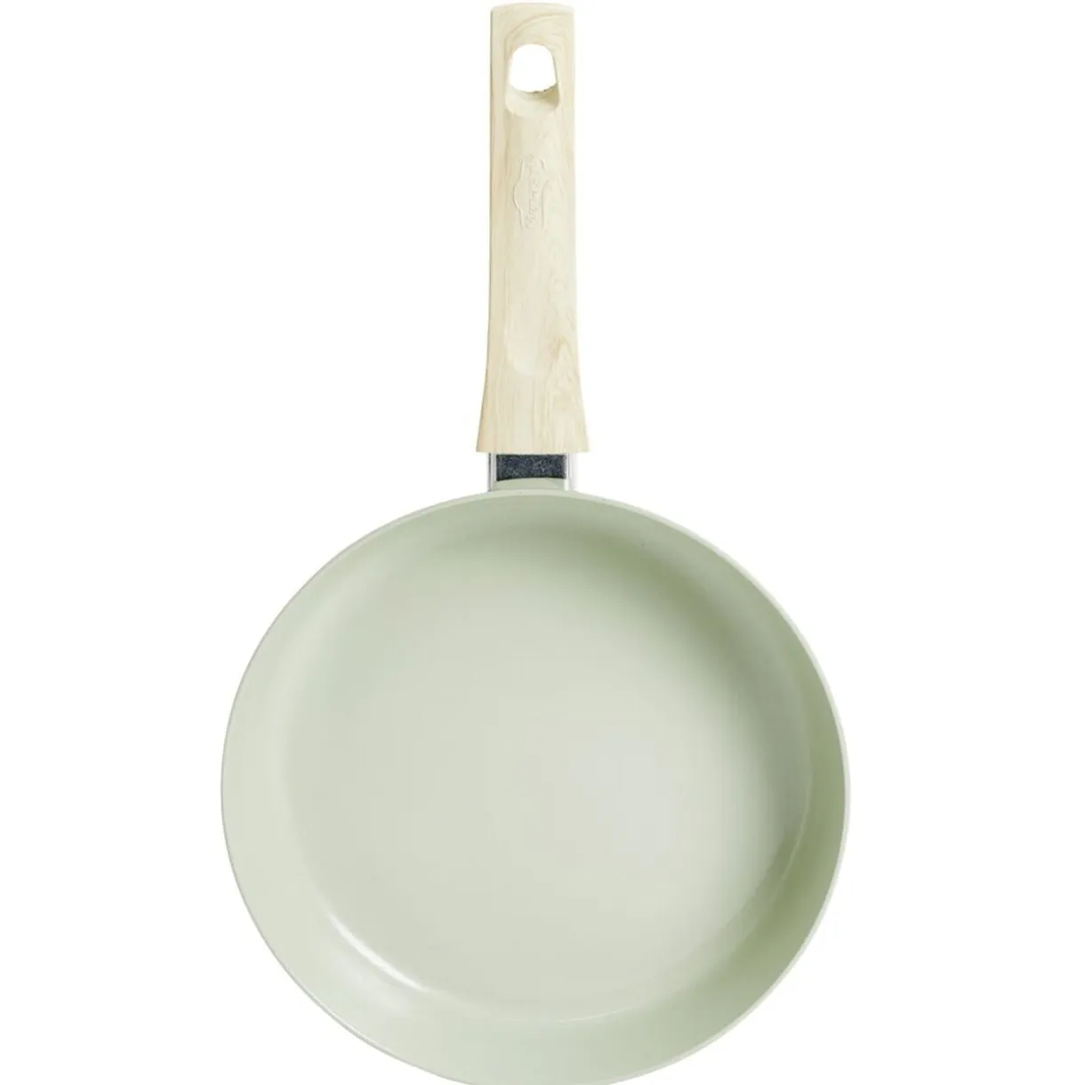 Poêle poignée effet bois aluminium et céramique vert Ø24cm < Gifi Sale