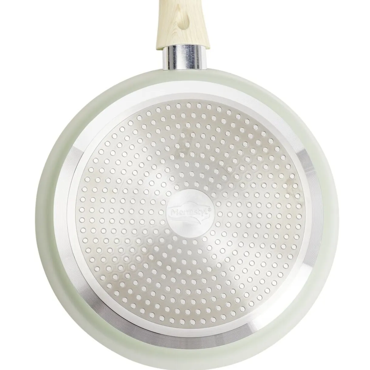 Poêle poignée effet bois aluminium et céramique vert Ø24cm < Gifi Sale