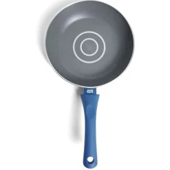 Poêle tous feux Ø28cm aluminium gris et bleu