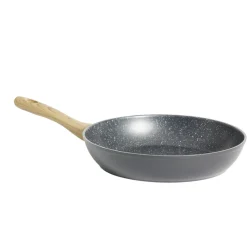 Poêle tous feux dont induction aluminium noir et poignée bois Ø28cm < Gifi Discount