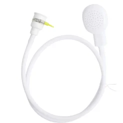 Pommeau de douche nomade pour robinet avec flexible blanc L113cm