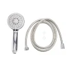 Pommeau de douche rond 5 fonctions chromé + tuyau 1,5m < Gifi Hot