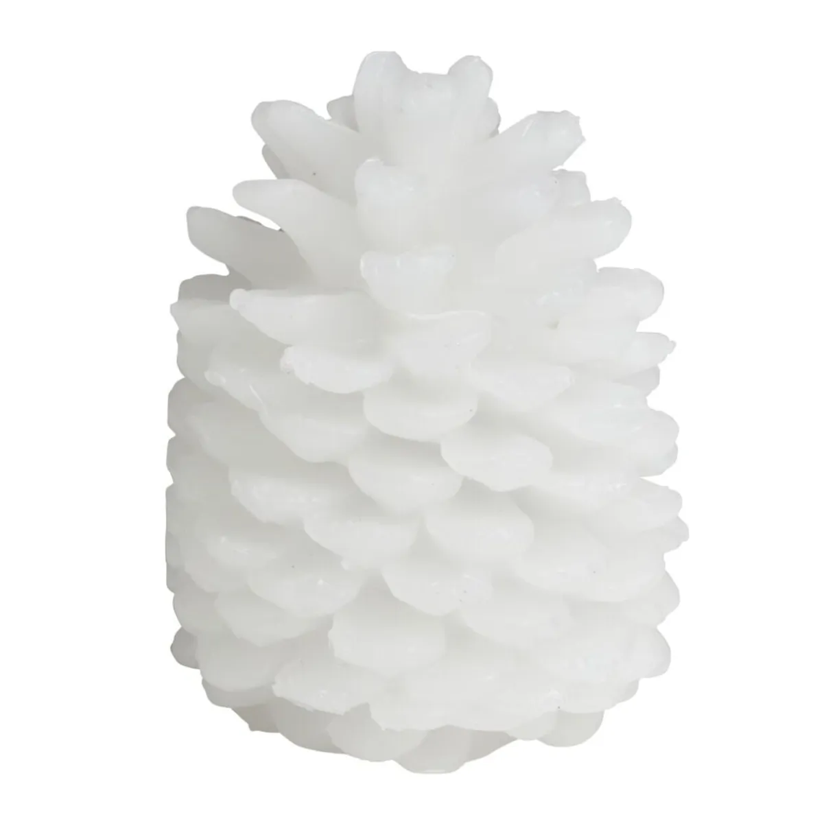 Pomme de pin effet cire à LED blanc Ø10xH12cm < Gifi Discount
