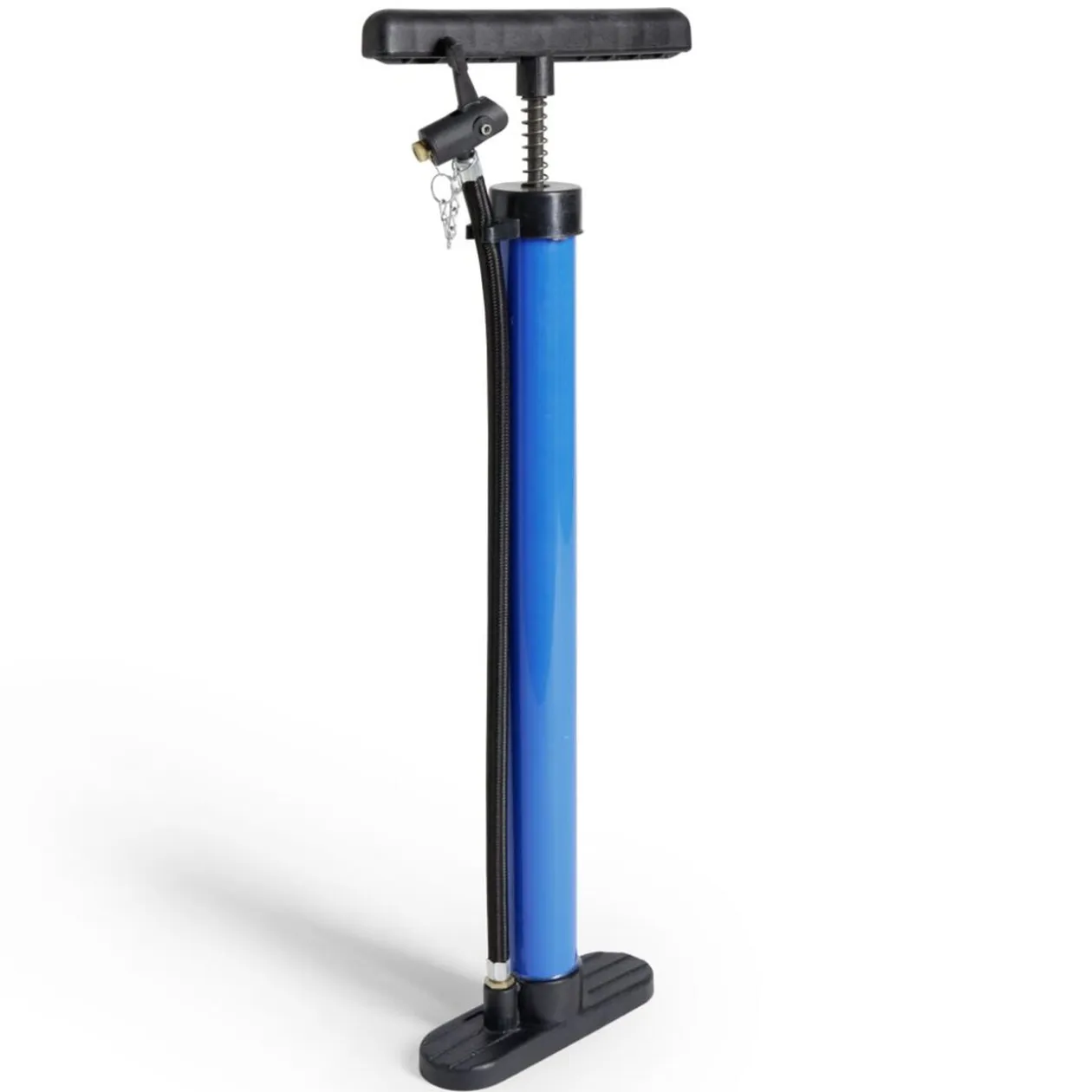 Pompe à vélo manuel bleu H45cm