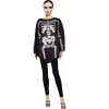 Poncho adulte Halloween imprimé squelette pailleté TU < Gifi New