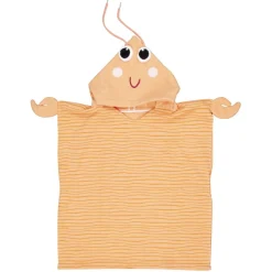 Poncho de bain enfant crevette rayures orange Taille unique 50x76cm