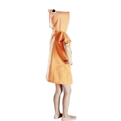 Poncho de bain enfant crevette rayures orange Taille unique 50x76cm