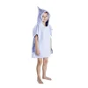 Poncho de bain enfant requin rayures bleu Taille unique 50x76cm < Gifi Clearance