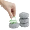 Éponge boule grattante x4 acier inox Ø8cm avec 1 poignée < Gifi Clearance