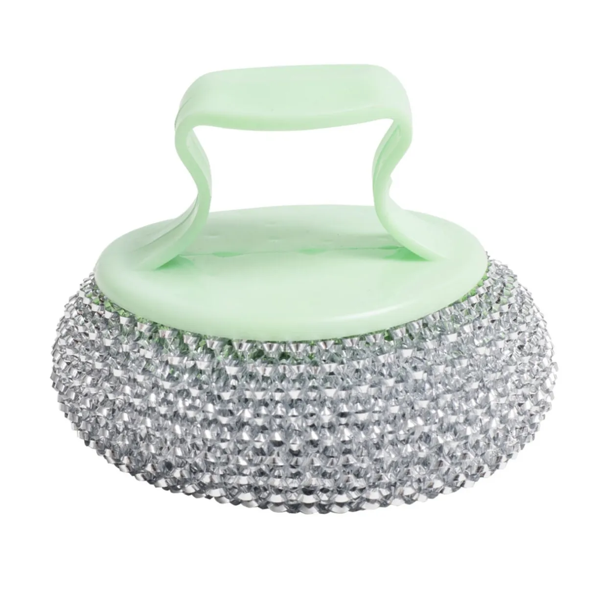 Éponge boule grattante x4 acier inox Ø8cm avec 1 poignée < Gifi Clearance