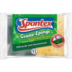 Éponge grattante stop bactérie Spontex x 2