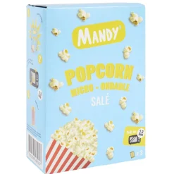 Popcorn salé micro-ondes Mandy 3x80gr < Gifi Outlet