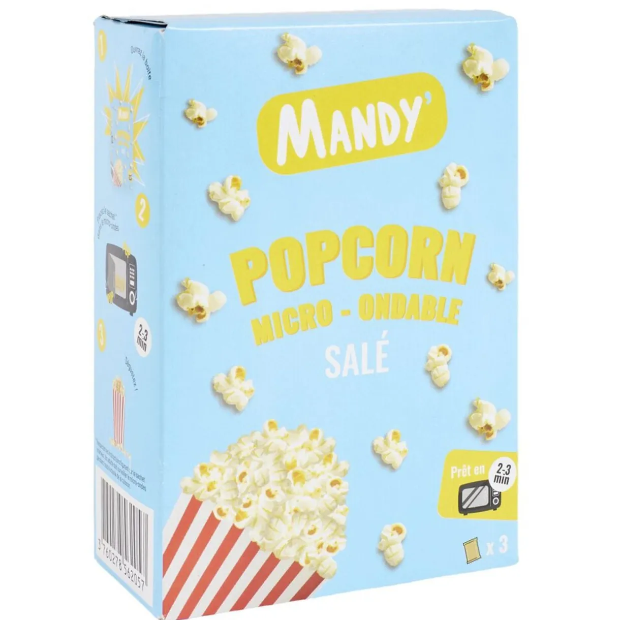 Popcorn salé micro-ondes Mandy 3x80gr < Gifi Outlet