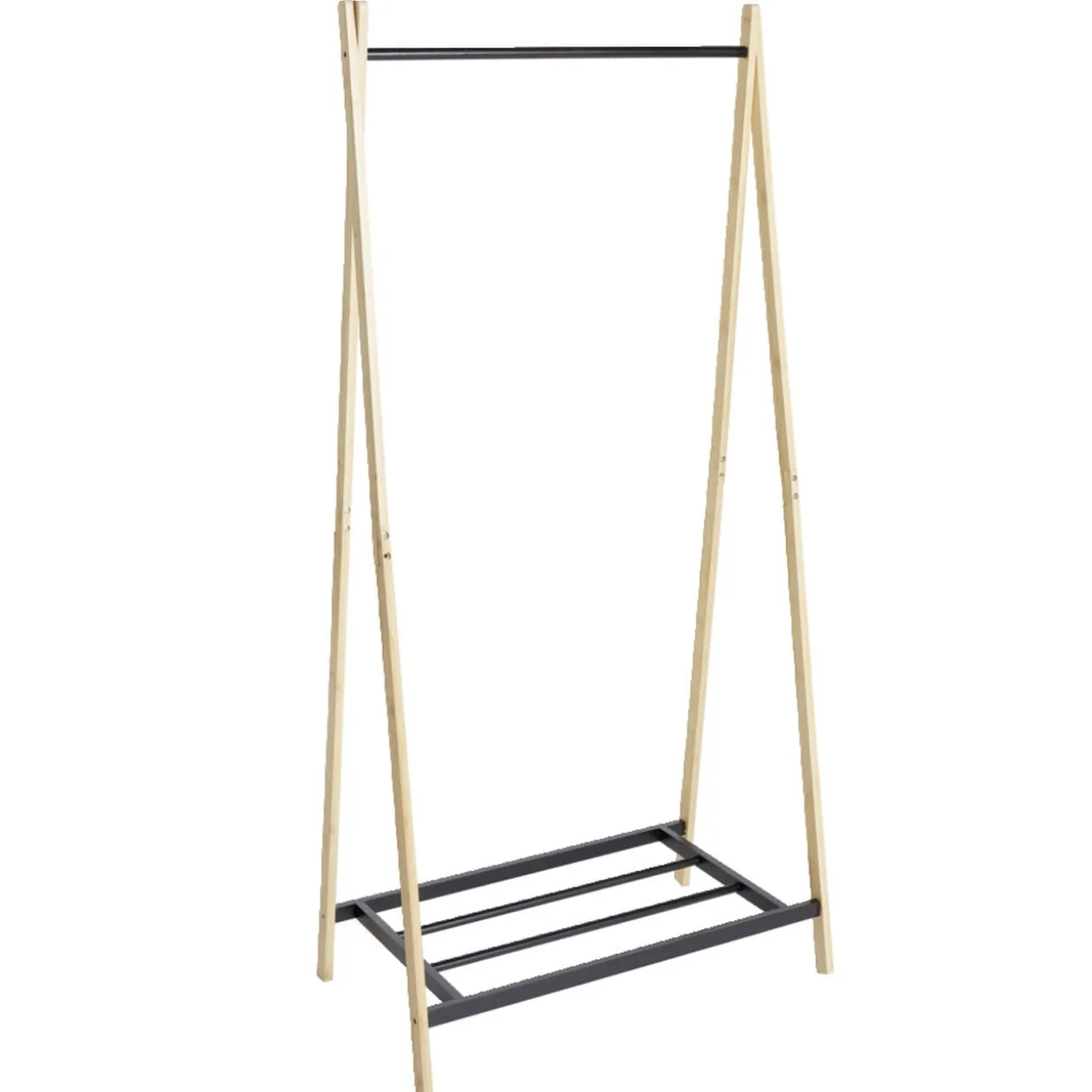 Portant bambou et tablette 75x44xH160cm