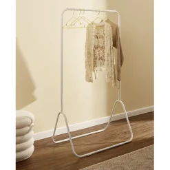 Portant vêtement simple blanc 80x47xH148cm < Gifi Outlet