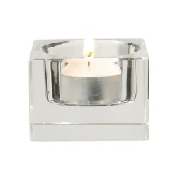 Porte bougie carré en verre