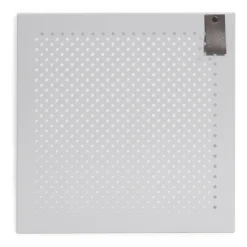 Porte Box Cube métal ajouré gris clair