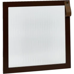 Porte Box Cube 32,2xH32,2x1,2cm bois marron et verre transparent < Gifi