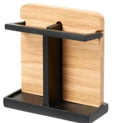 Porte brosses à dents couleur bois et noir < Gifi