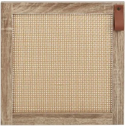 Porte cannage Box Cube 32,2xH32,2x1,2cm bois marron
