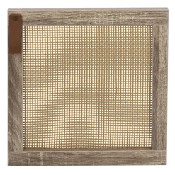 Porte cannage Box Cube 32,2xH32,2x1,2cm bois marron