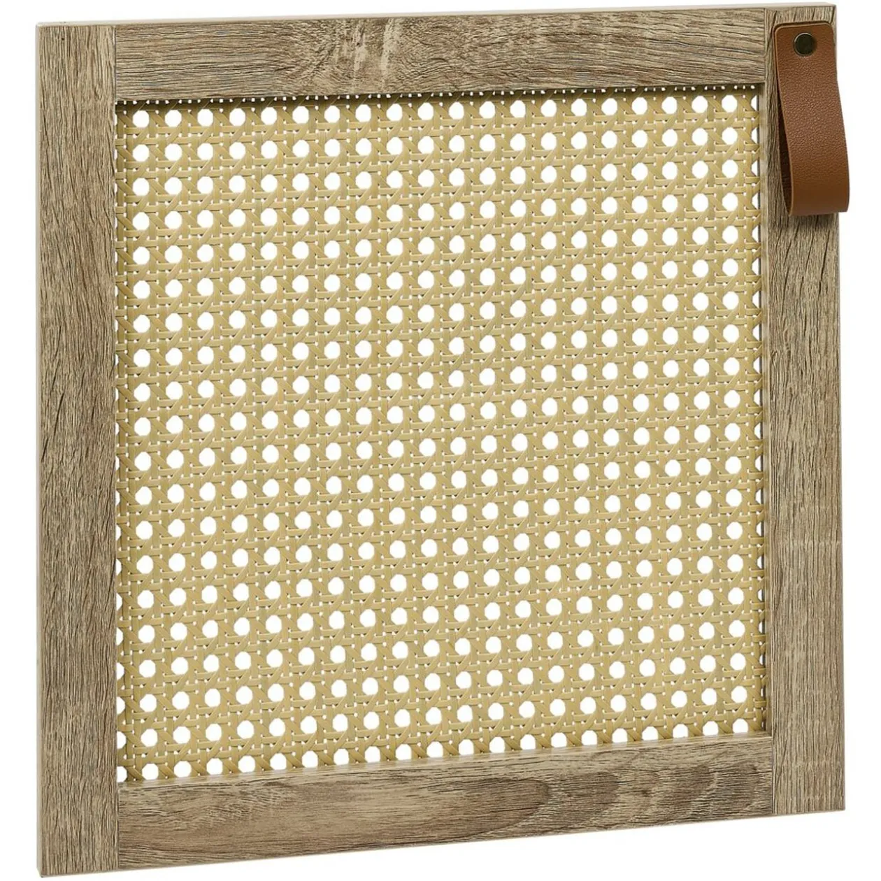 Porte cannage Box Cube 32,2x32,2x1,2cm bois marron